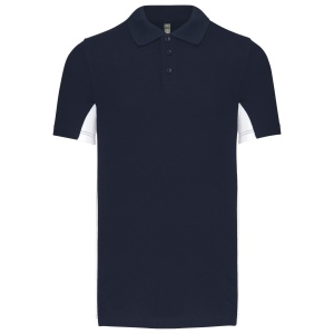 Polo piqué manches courtes bicolore homme 4