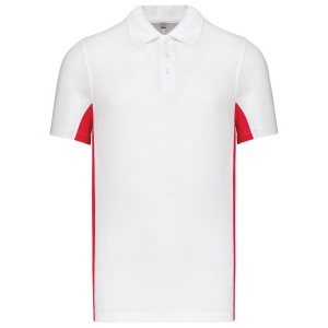 Polo piqué manches courtes bicolore homme 3