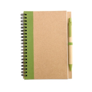 Bloc-notes recyclé et stylo - SONORA PLUS 6