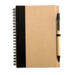 Bloc-notes recyclé et stylo - SONORA PLUS 2