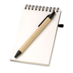 Bloc-notes recyclé et stylo - SONORA 12