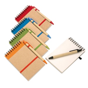 Bloc-notes recyclé et stylo - SONORA 15
