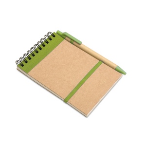 Bloc-notes recyclé et stylo - SONORA 6