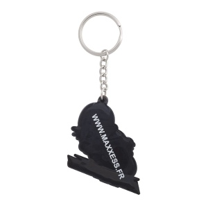 Porte-clés pvc souple 3d fond plat - pcpvc3 - 40 mm 3