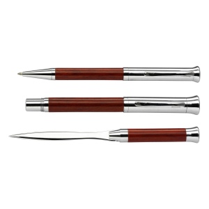 Parure stylo bille, plume et coupe-papier Paulette 2
