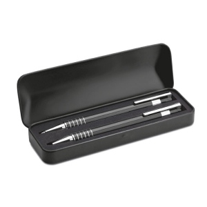 Set stylo bille étui métal - ALUCOLOR 8
