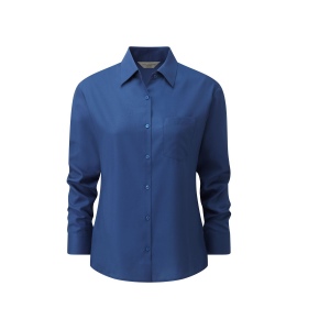 LADIES' LONG SLEEVE CLASSIC POLYCOTTON POPLIN SHIRT 5