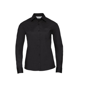 LADIES' LONG SLEEVE CLASSIC POLYCOTTON POPLIN SHIRT 4
