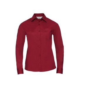 LADIES' LONG SLEEVE CLASSIC POLYCOTTON POPLIN SHIRT 3