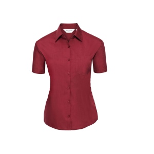 LADIES' SHORT SLEEVE CLASSIC POLYCOTTON POPLIN SHIRT 3