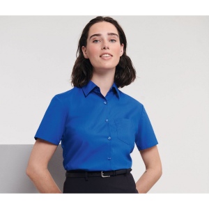 LADIES' SHORT SLEEVE CLASSIC POLYCOTTON POPLIN SHIRT