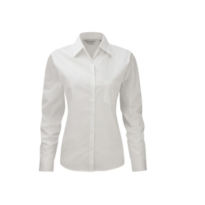 LADIES' LONG SLEEVE CLASSIC PURE COTTON POPLIN SHIRT 2
