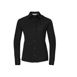 LADIES' LONG SLEEVE CLASSIC PURE COTTON POPLIN SHIRT 3