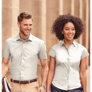 MEN'S SHORT SLEEVE FITTED STRETCH SHIRT