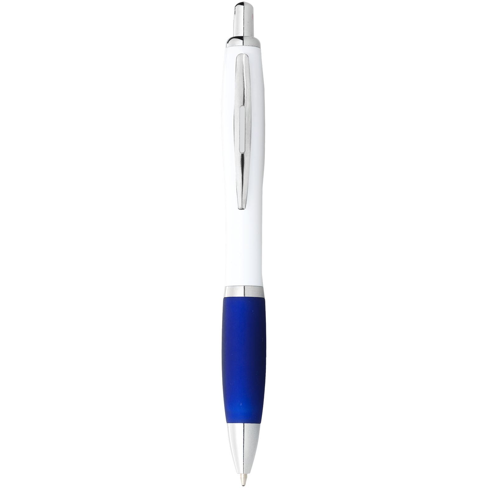 Stylo bille avec corps blanc et grip coloré Nash (encre noire) 2