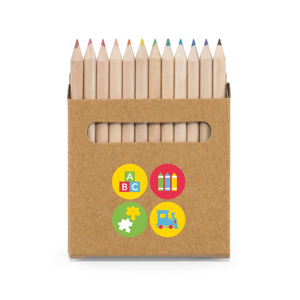 COLOURED. Boîte avec 12 crayons de couleur 3