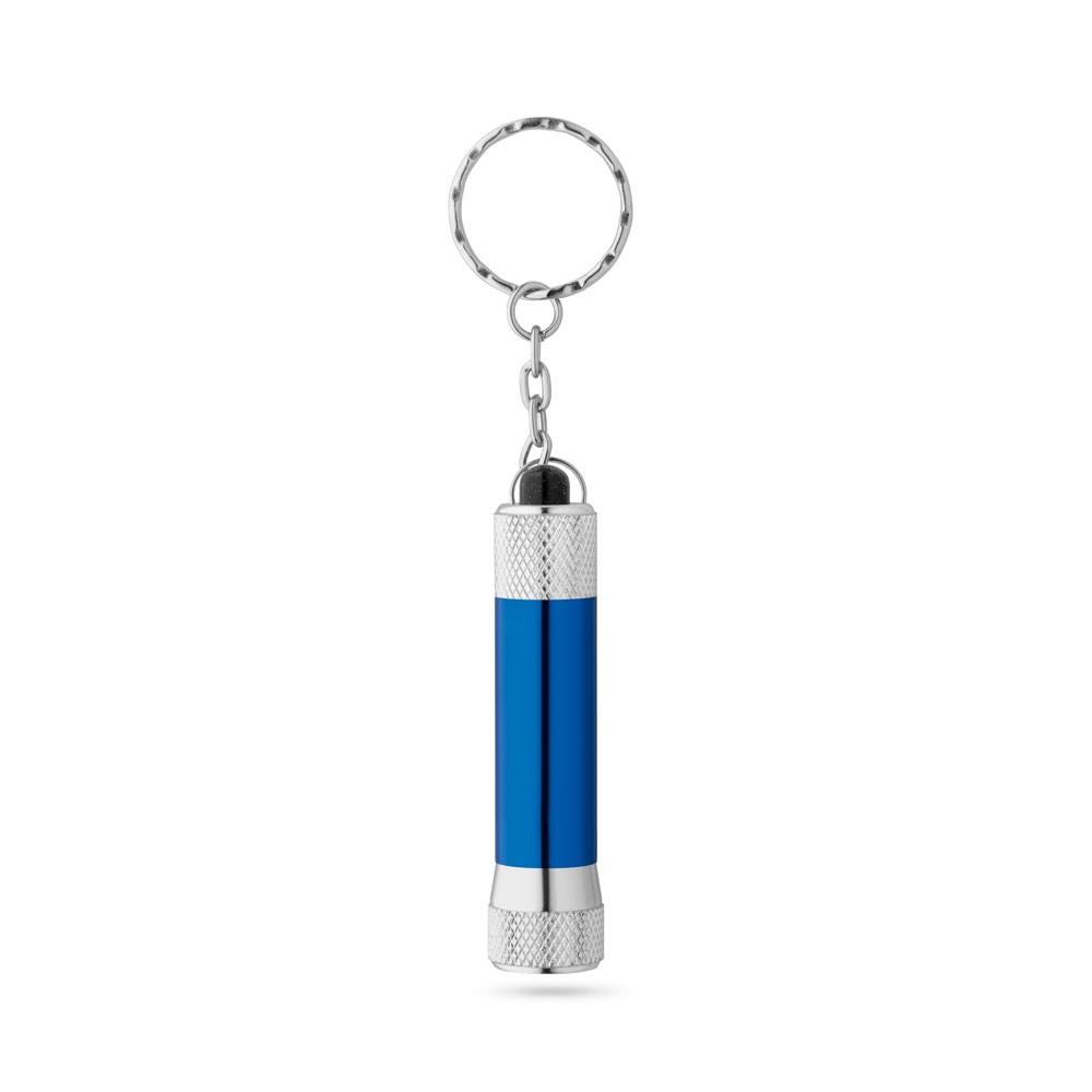 LERGAN. Porte-clés en aluminium avec lampe de poche 3 LED 12