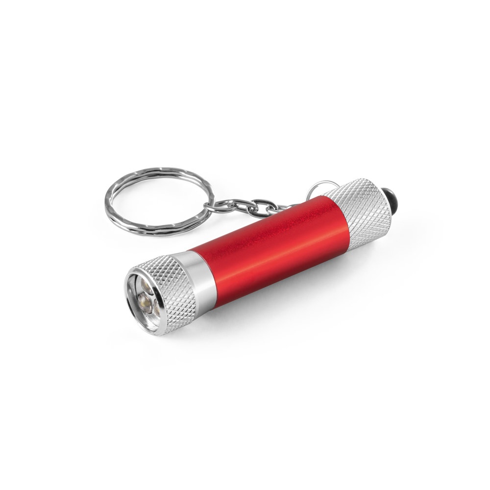 LERGAN. Porte-clés en aluminium avec lampe de poche 3 LED 3