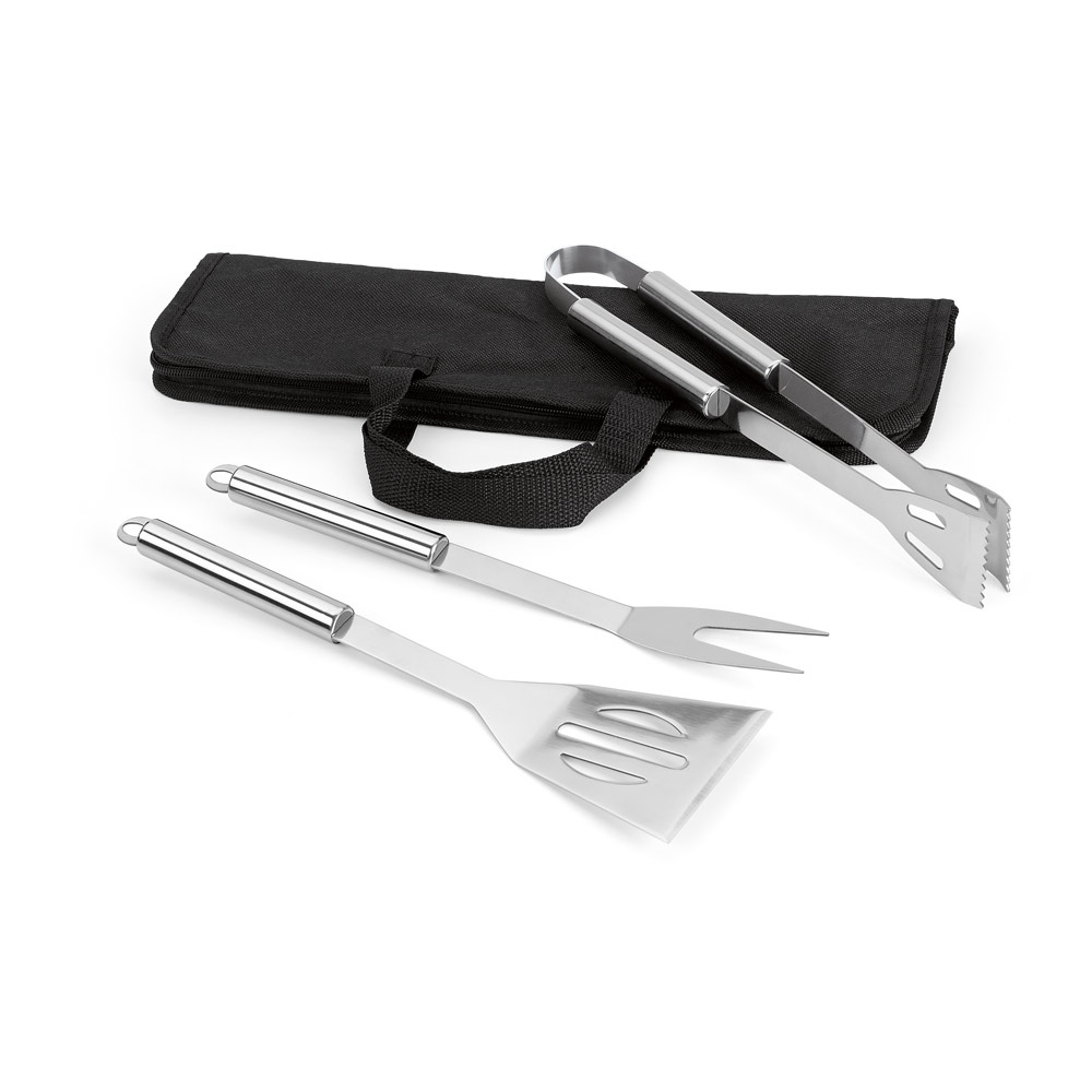 SOARES. Set de barbecue de 3 pièces en acier inoxydable 2