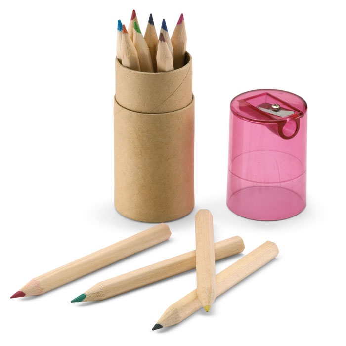Tube 12 crayons de couleur - LAMBUT 3