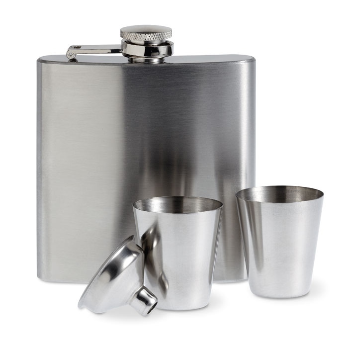 Flacon de poche avec gobelets - SLIMMY FLASK SET 4