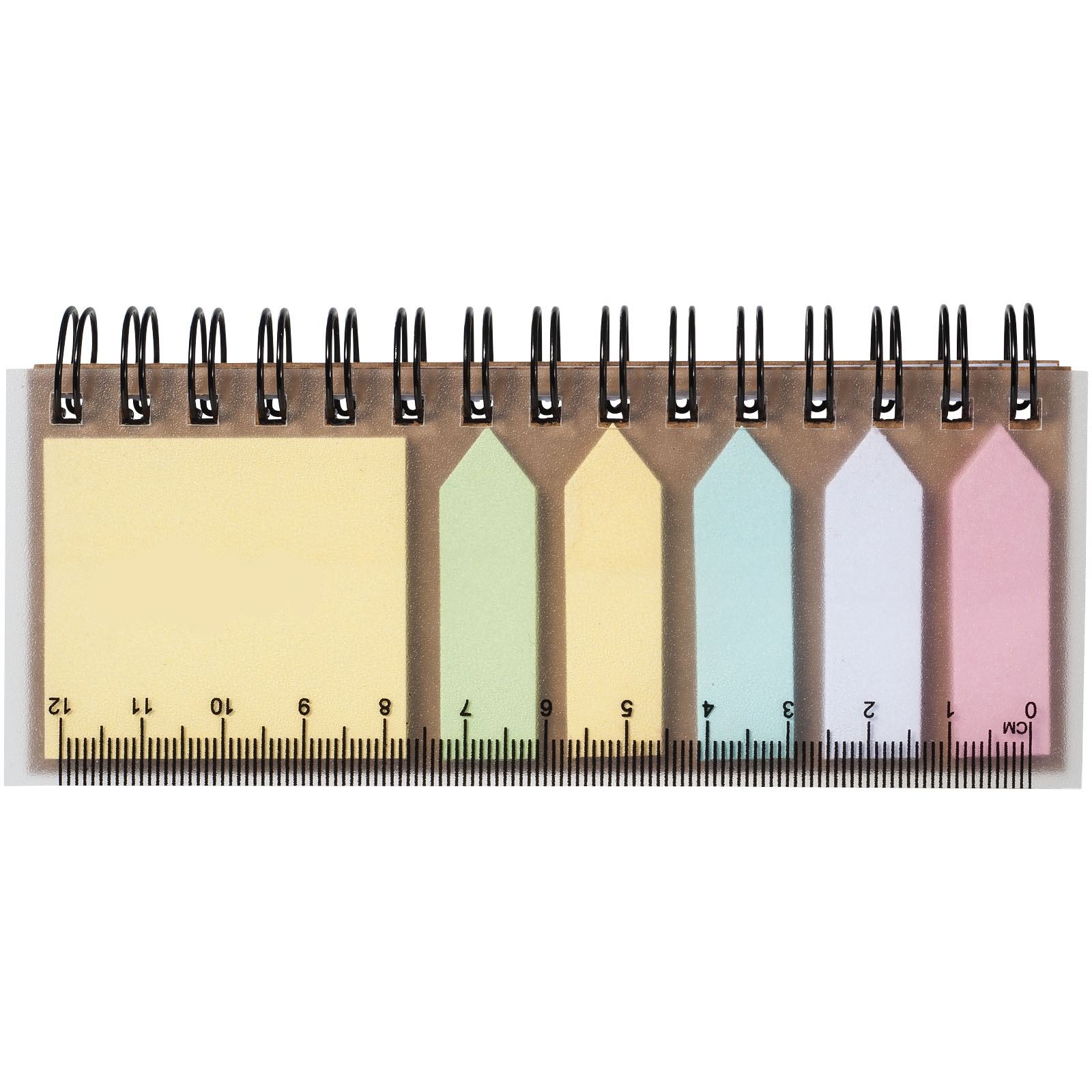 Bloc-notes à spirales avec mémos autocollants colorés Spinner 3