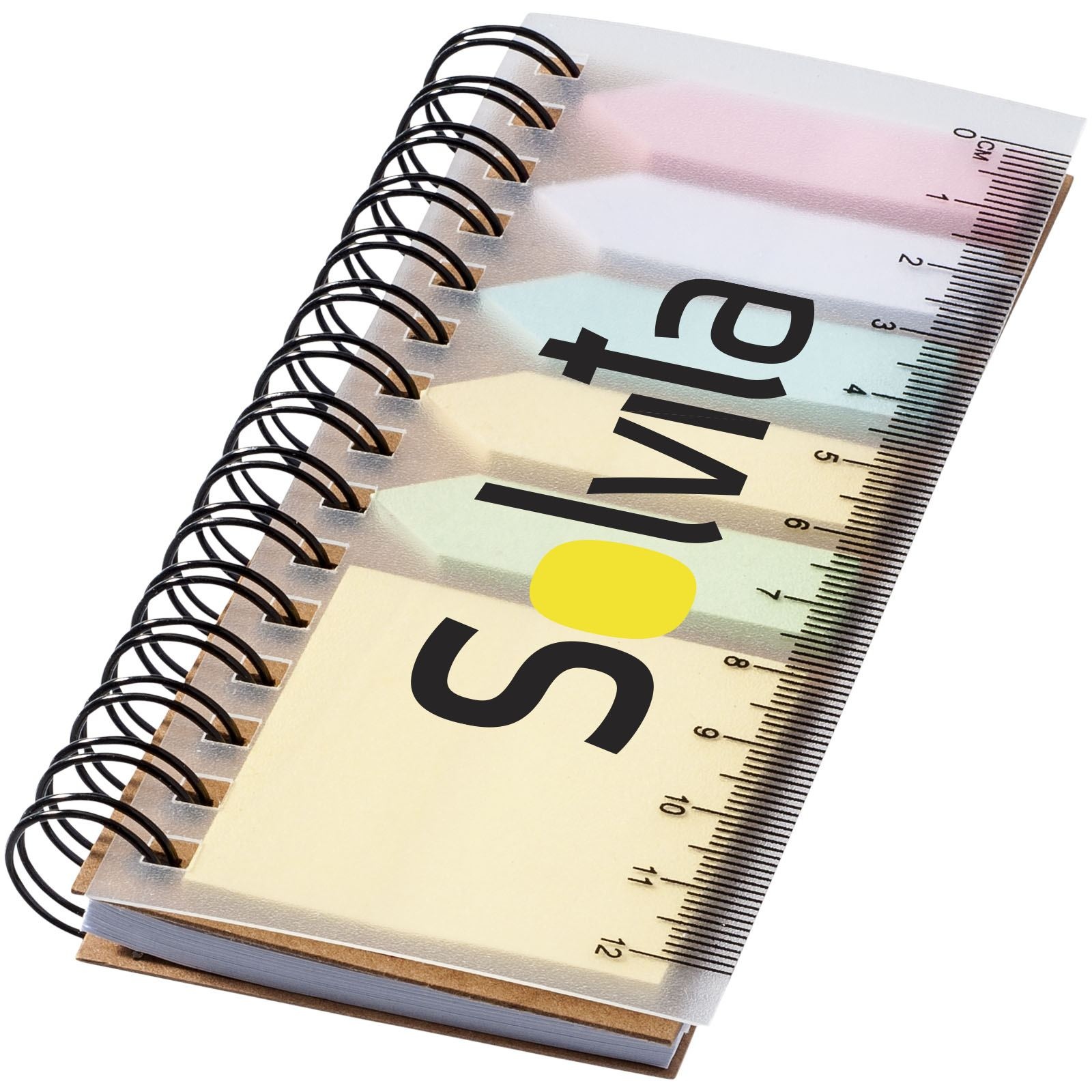 Bloc-notes à spirales avec mémos autocollants colorés Spinner 4