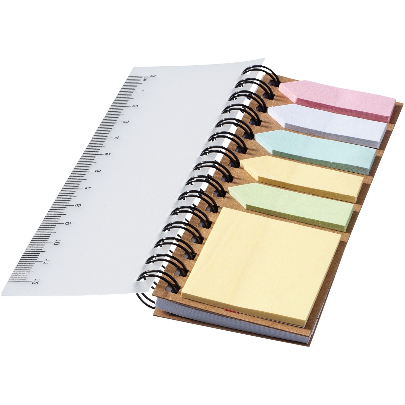 Bloc-notes à spirales avec mémos autocollants colorés Spinner 7