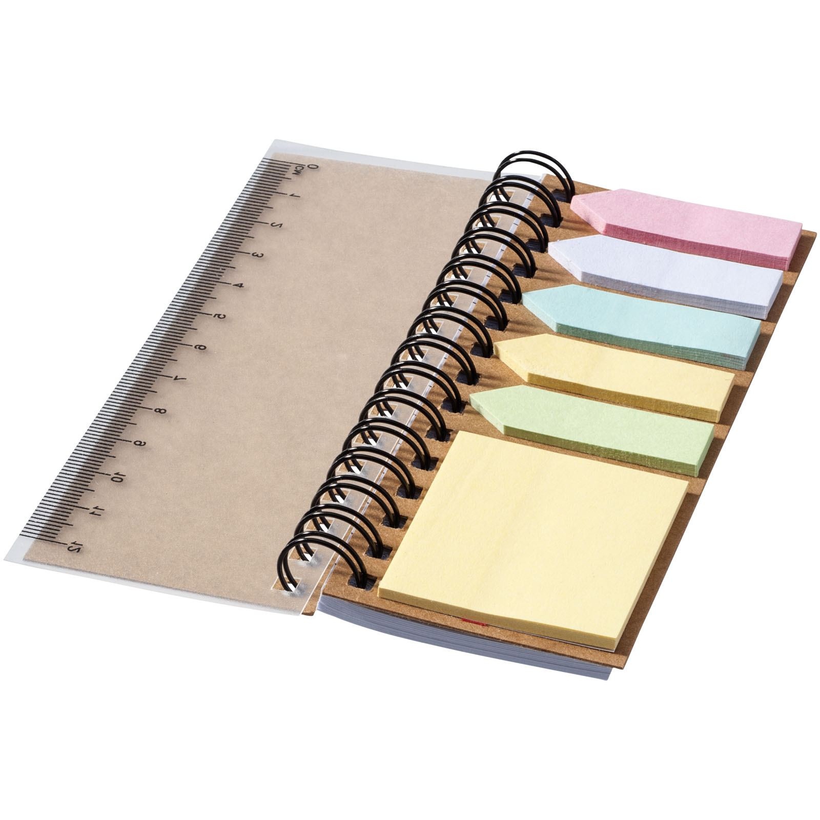Bloc-notes à spirales avec mémos autocollants colorés Spinner 8