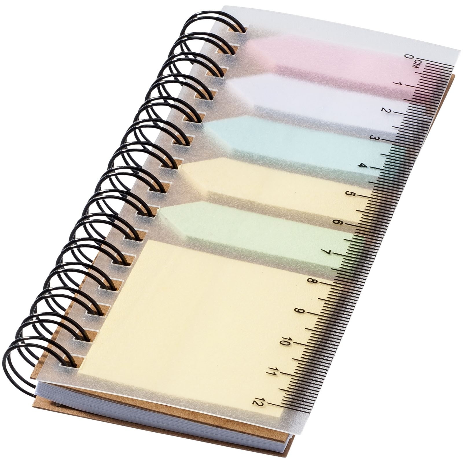 Bloc-notes à spirales avec mémos autocollants colorés Spinner 2