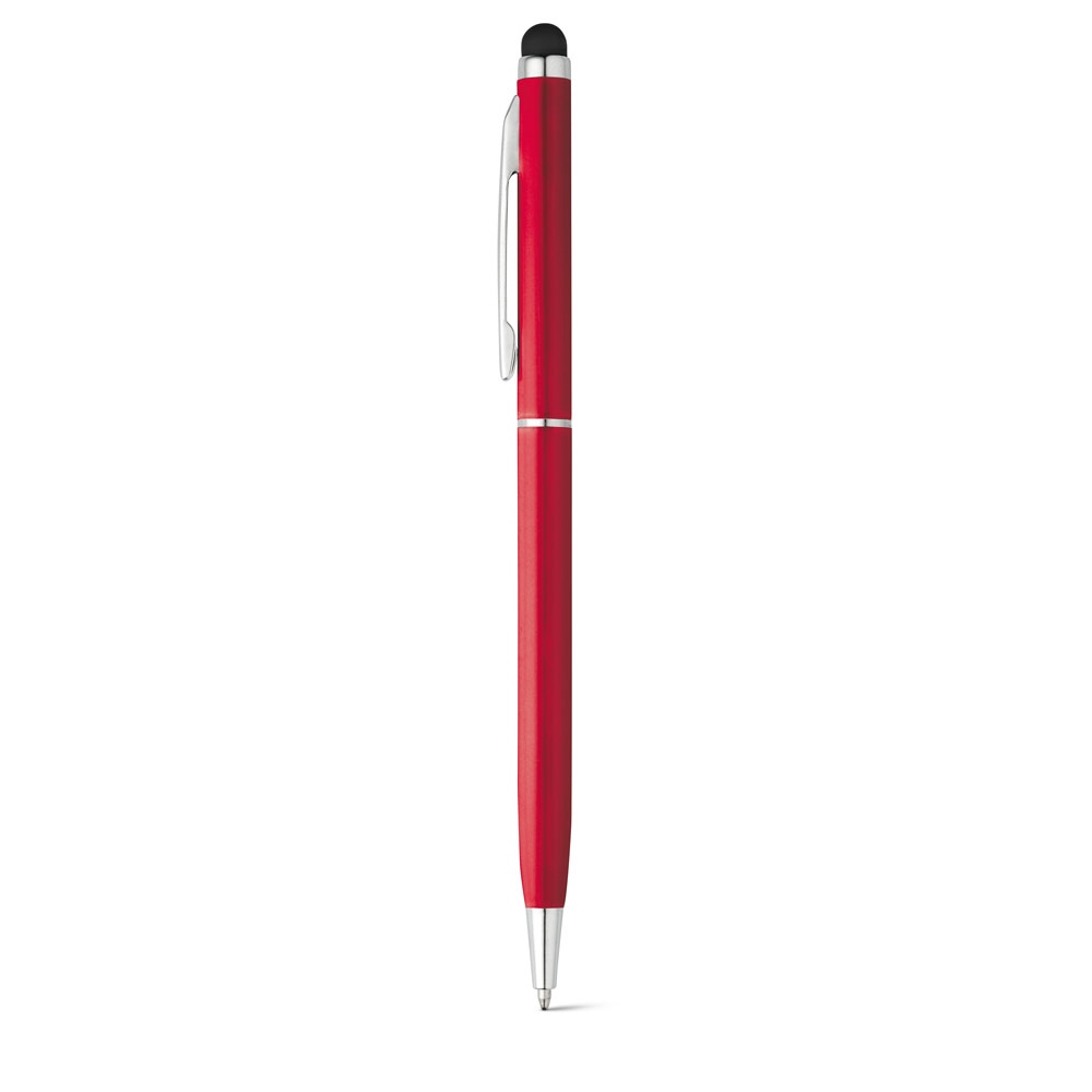ZOE. Stylo en aluminium avec mécanisme twist et embout tactile 3