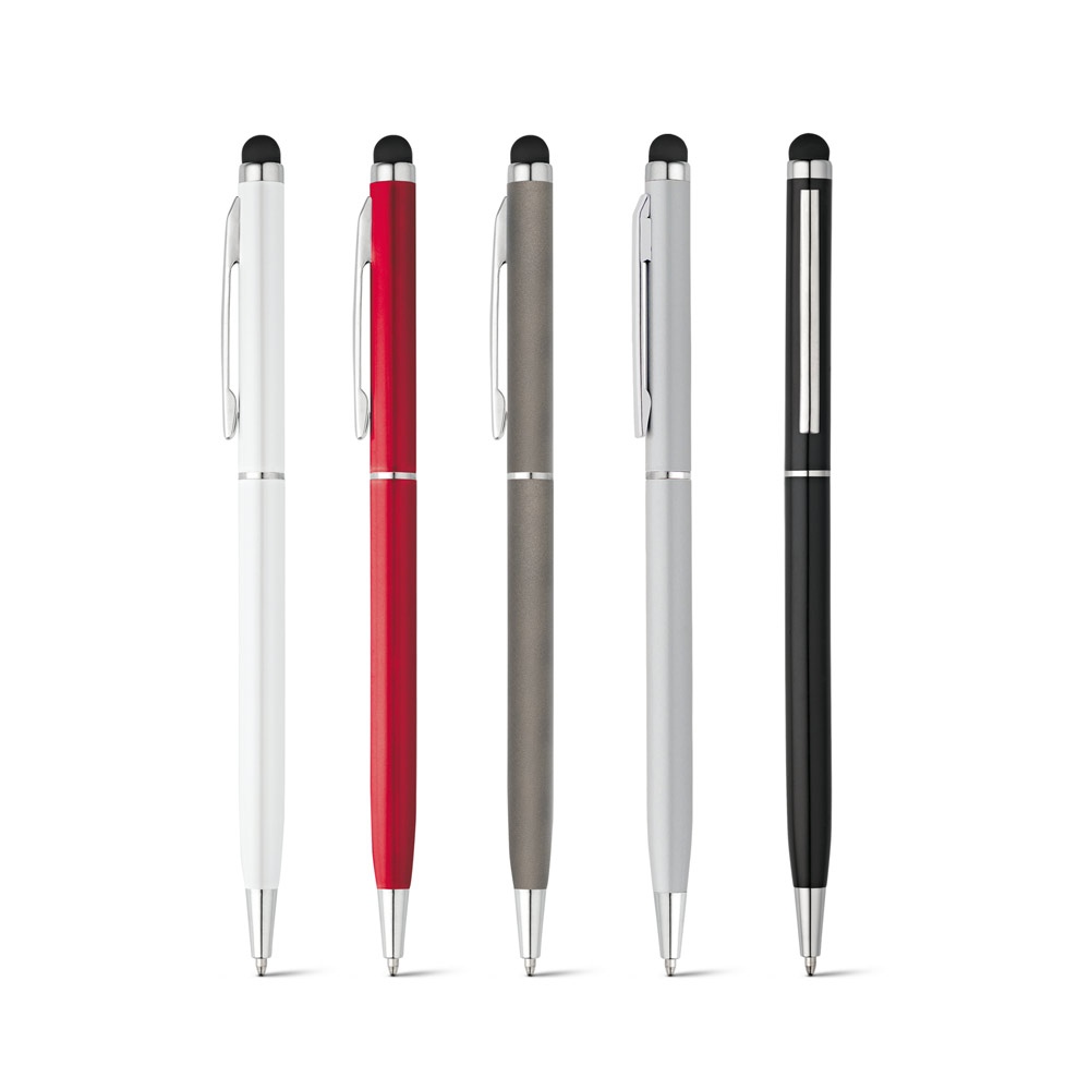 ZOE. Stylo en aluminium avec mécanisme twist et embout tactile