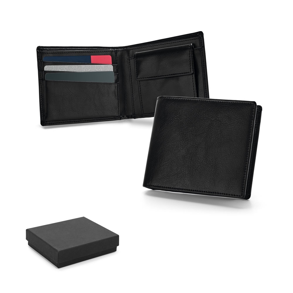 AFFLECK. Porte-cartes en cuir RFID pour 9 cartes