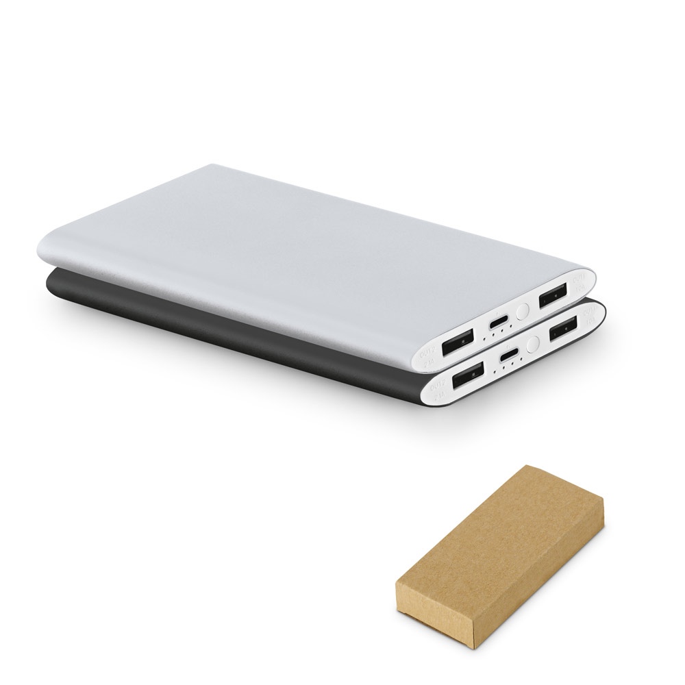 NOBEL. Power bank 7'200 mAh en aluminium recyclé (100 % rAL)
