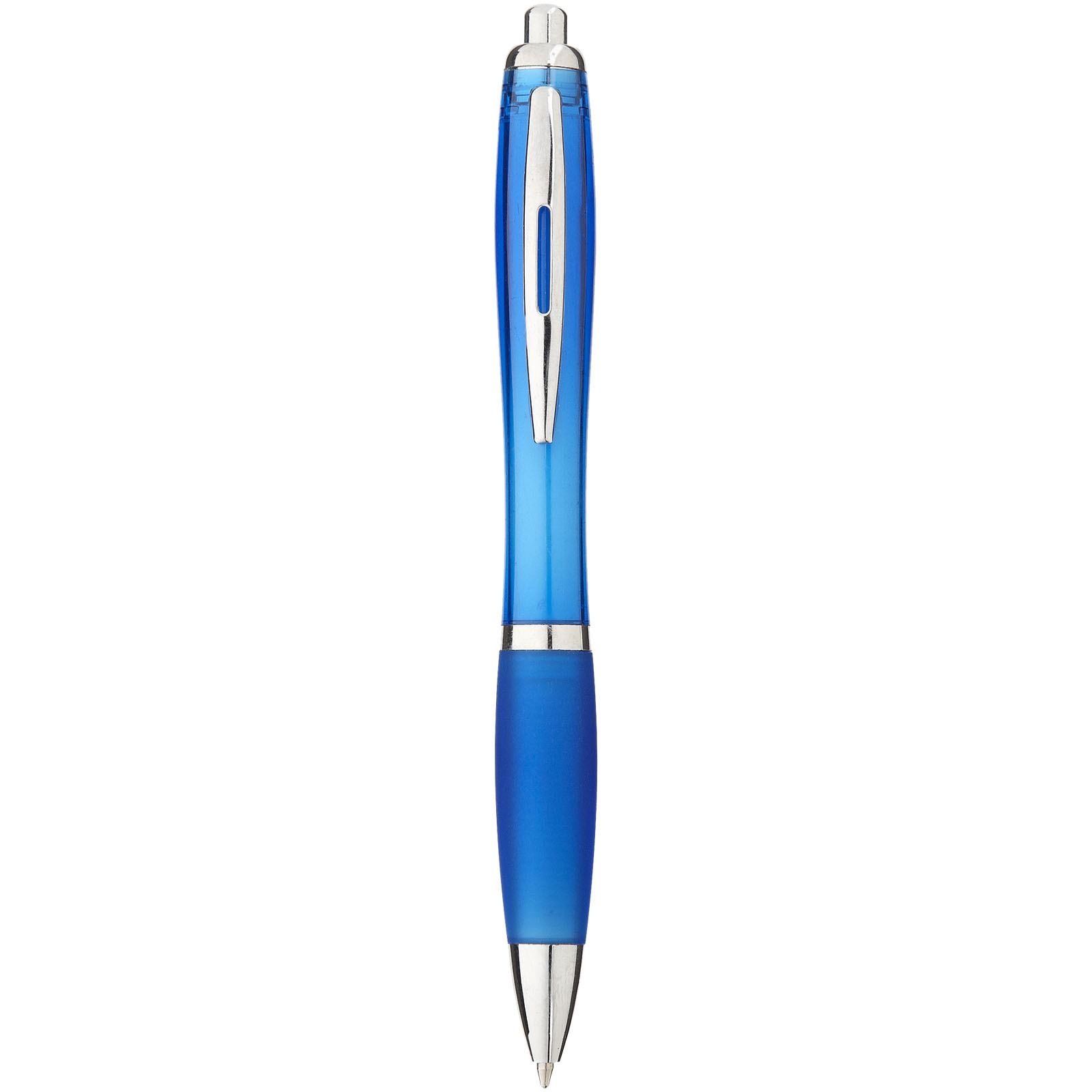 Stylo bille avec corps et grip colorés Nash (encre bleue) 12