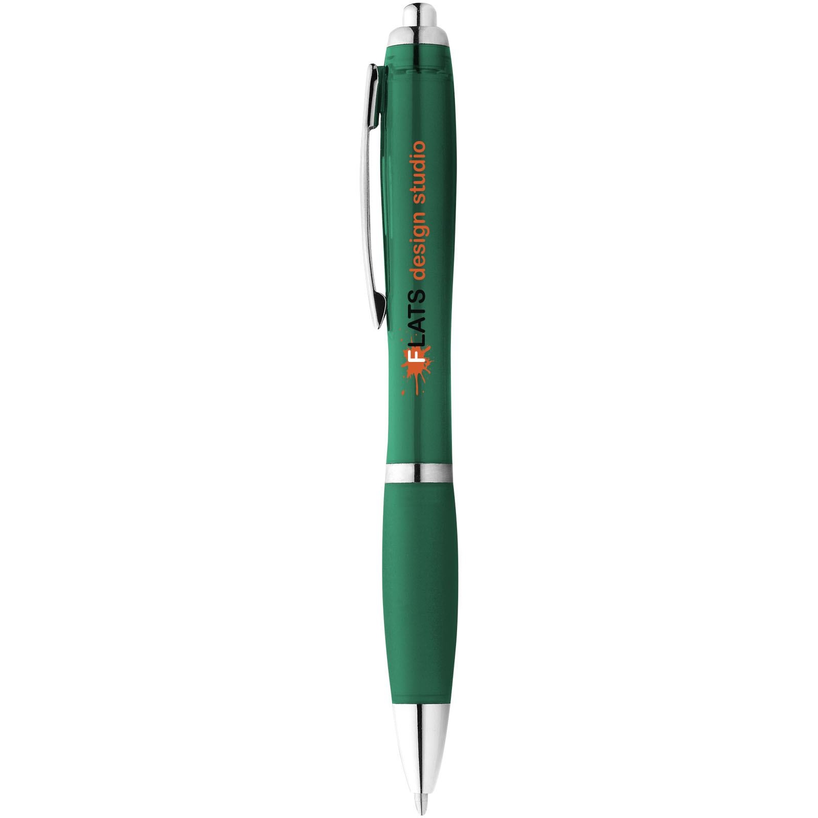 Stylo bille avec corps et grip colorés Nash (encre bleue) 23