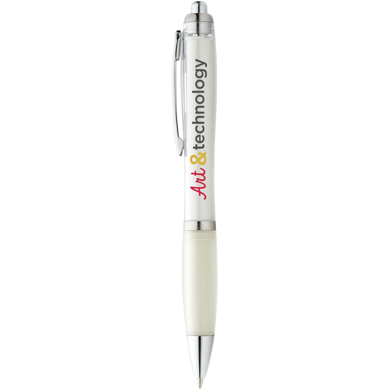 Stylo bille avec corps et grip colorés Nash (encre bleue) 30
