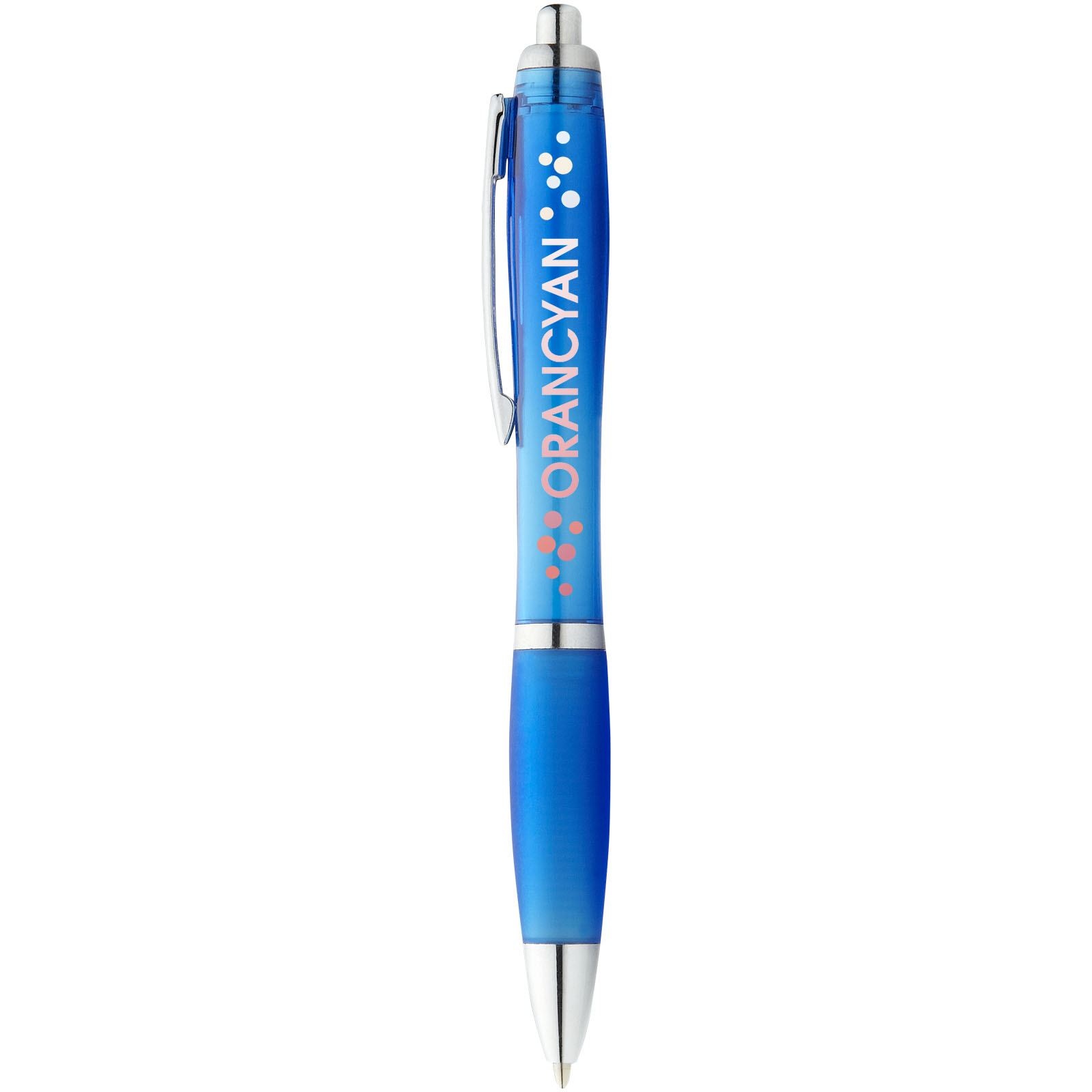Stylo bille avec corps et grip colorés Nash (encre bleue) 32