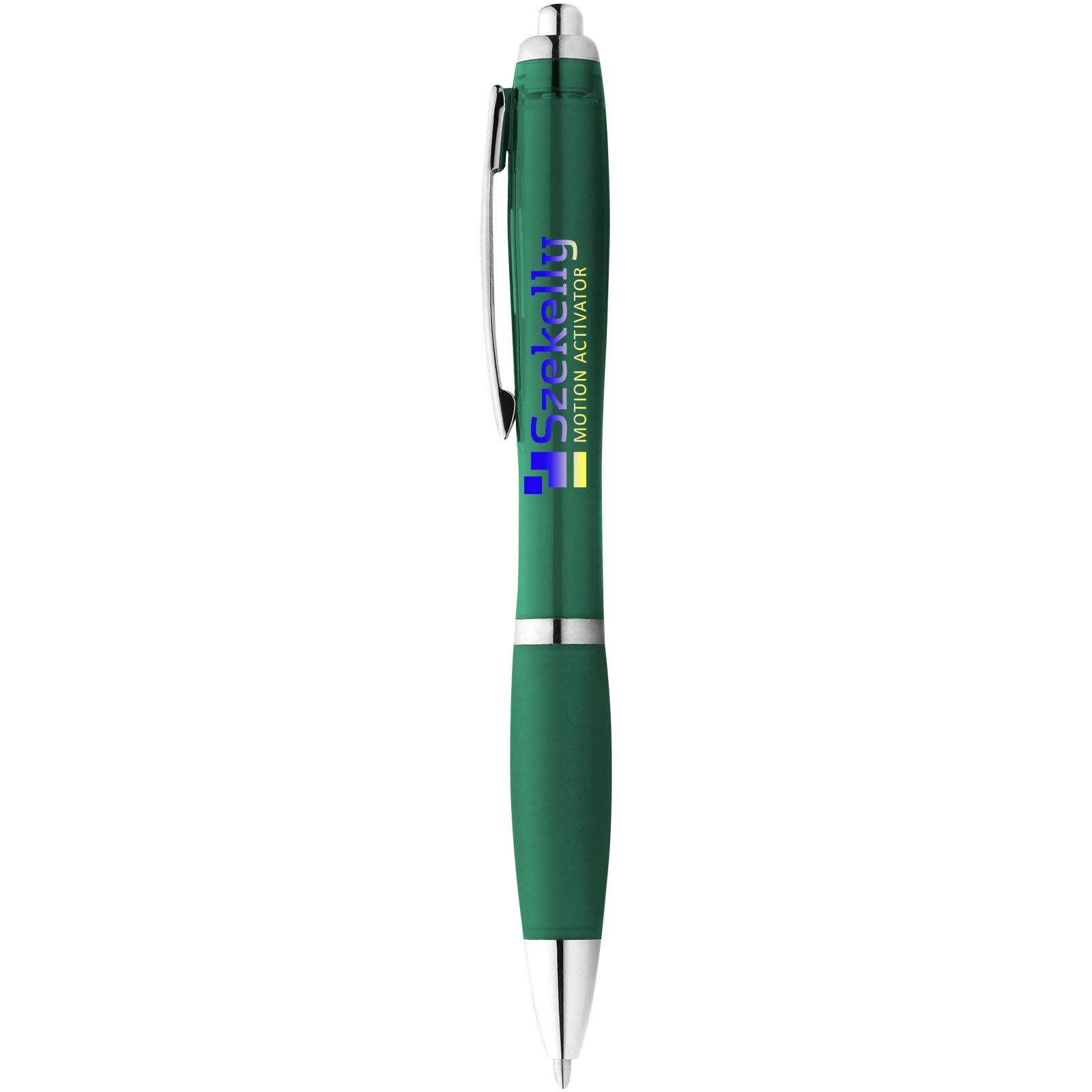Stylo bille avec corps et grip colorés Nash (encre bleue) 33