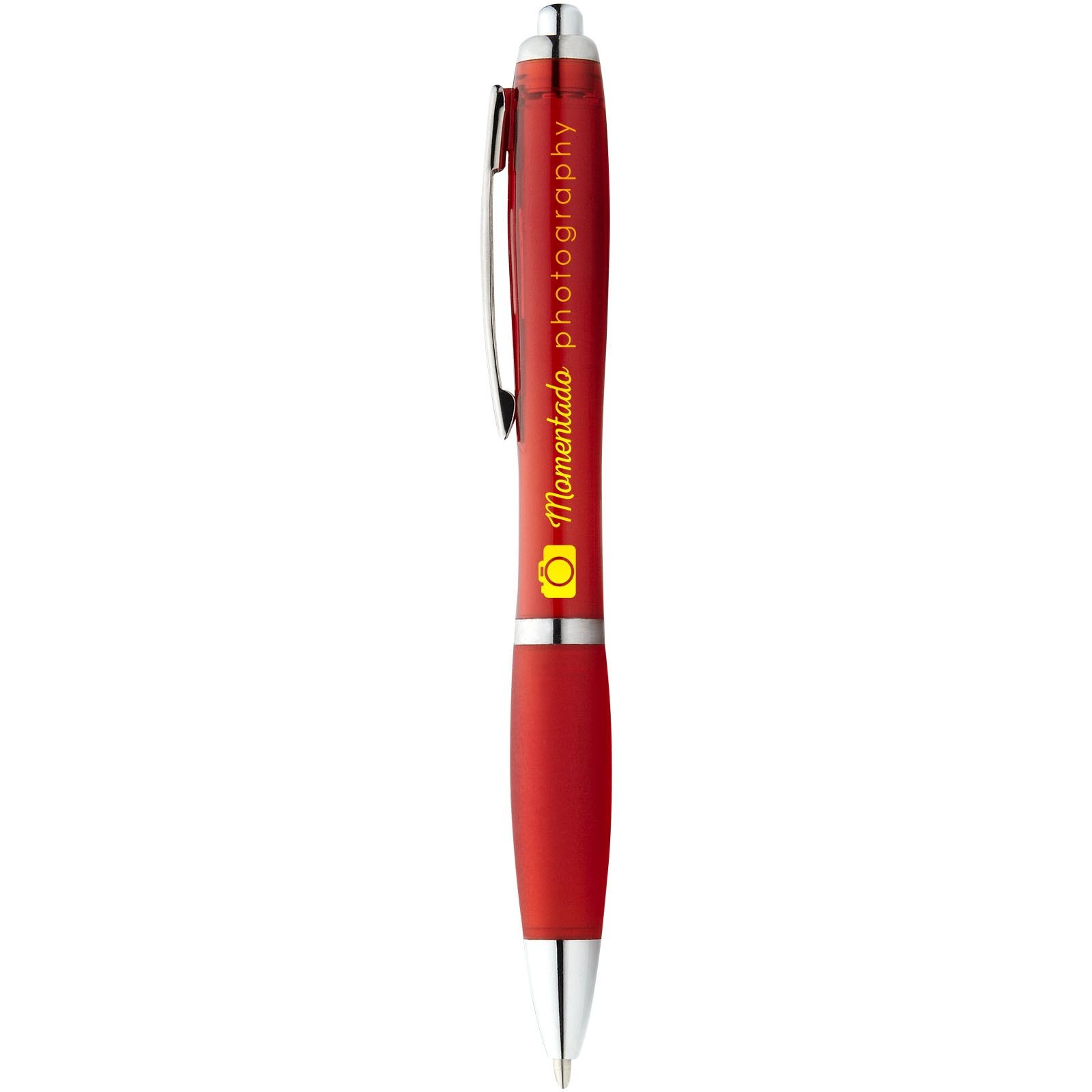 Stylo bille avec corps et grip colorés Nash (encre bleue) 35