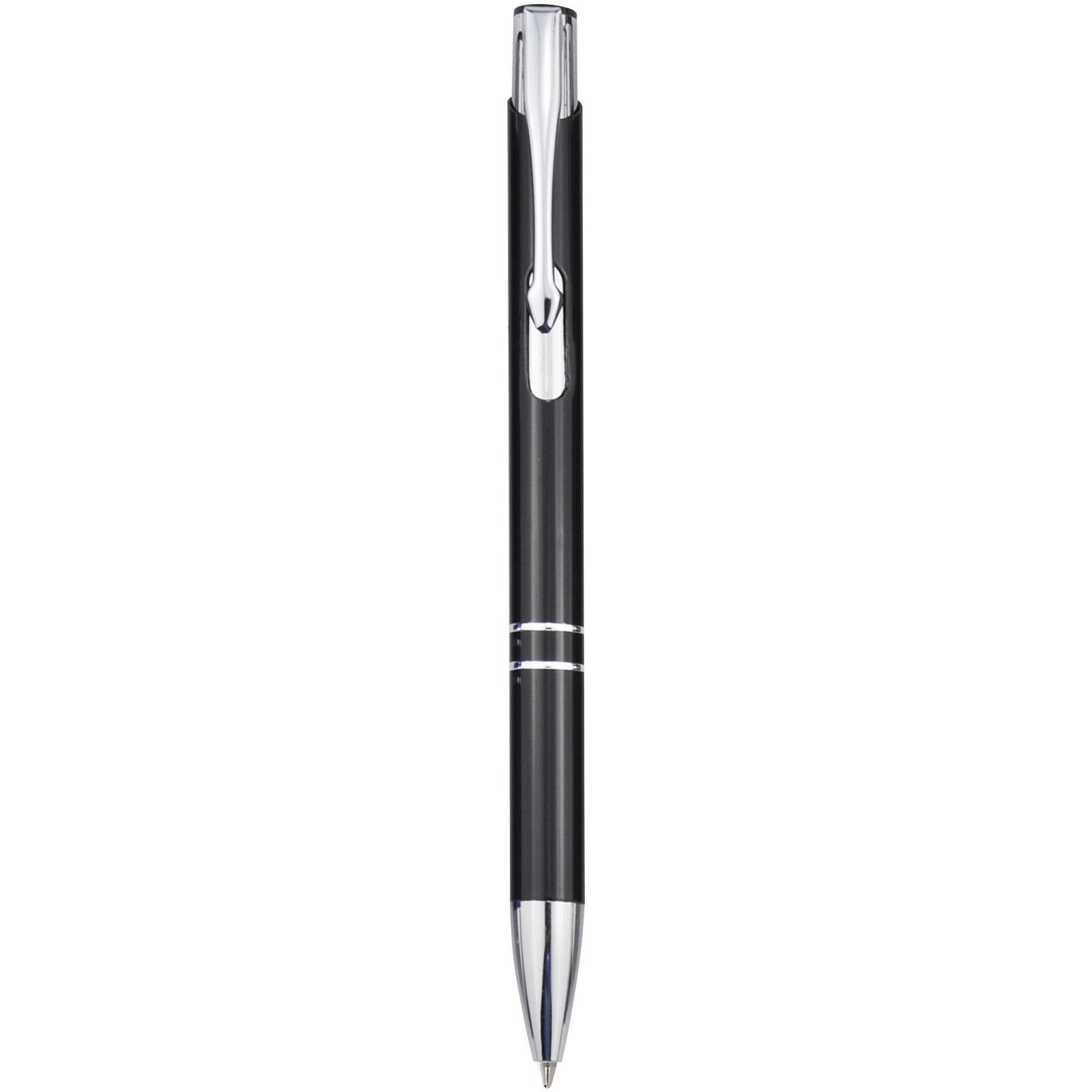 Stylo bille rétractable en aluminium Moneta (encre bleue) 12