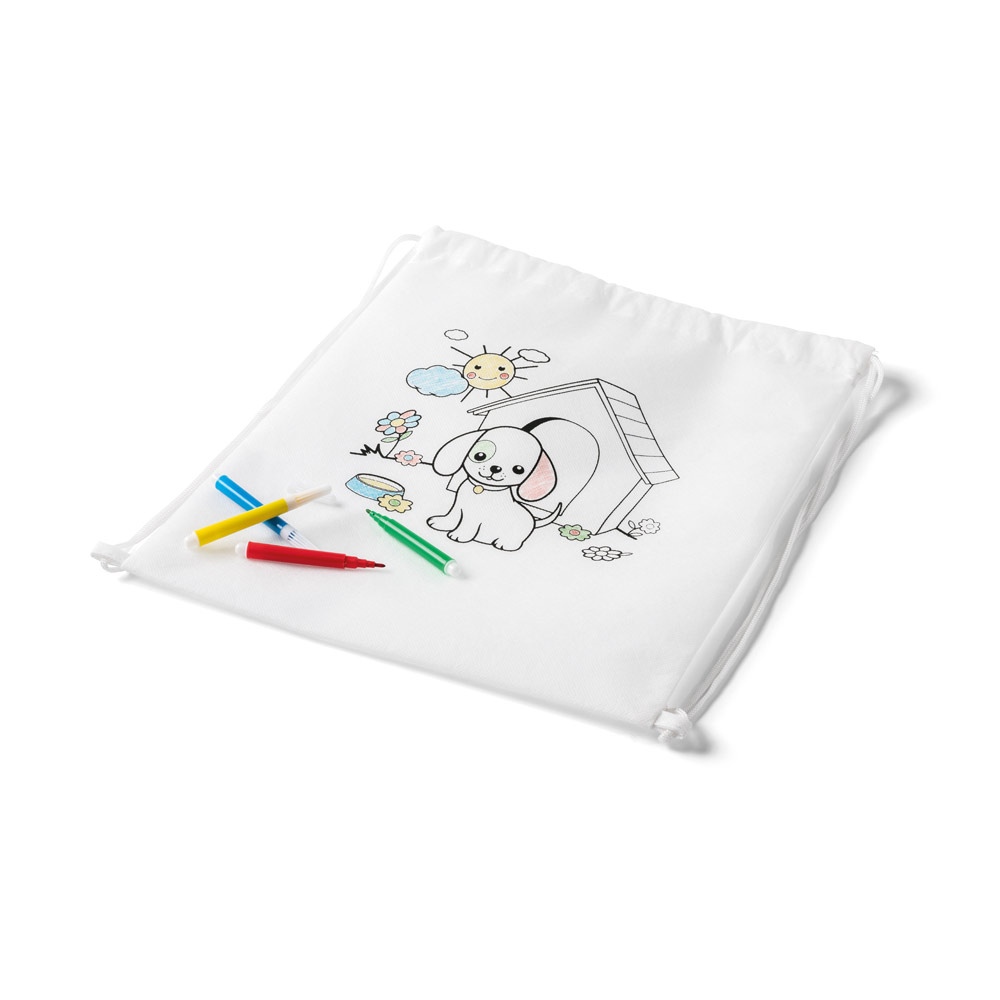 DRAWS. Sac à cordon pour enfant pour le coloriage (80 g/m²) 3