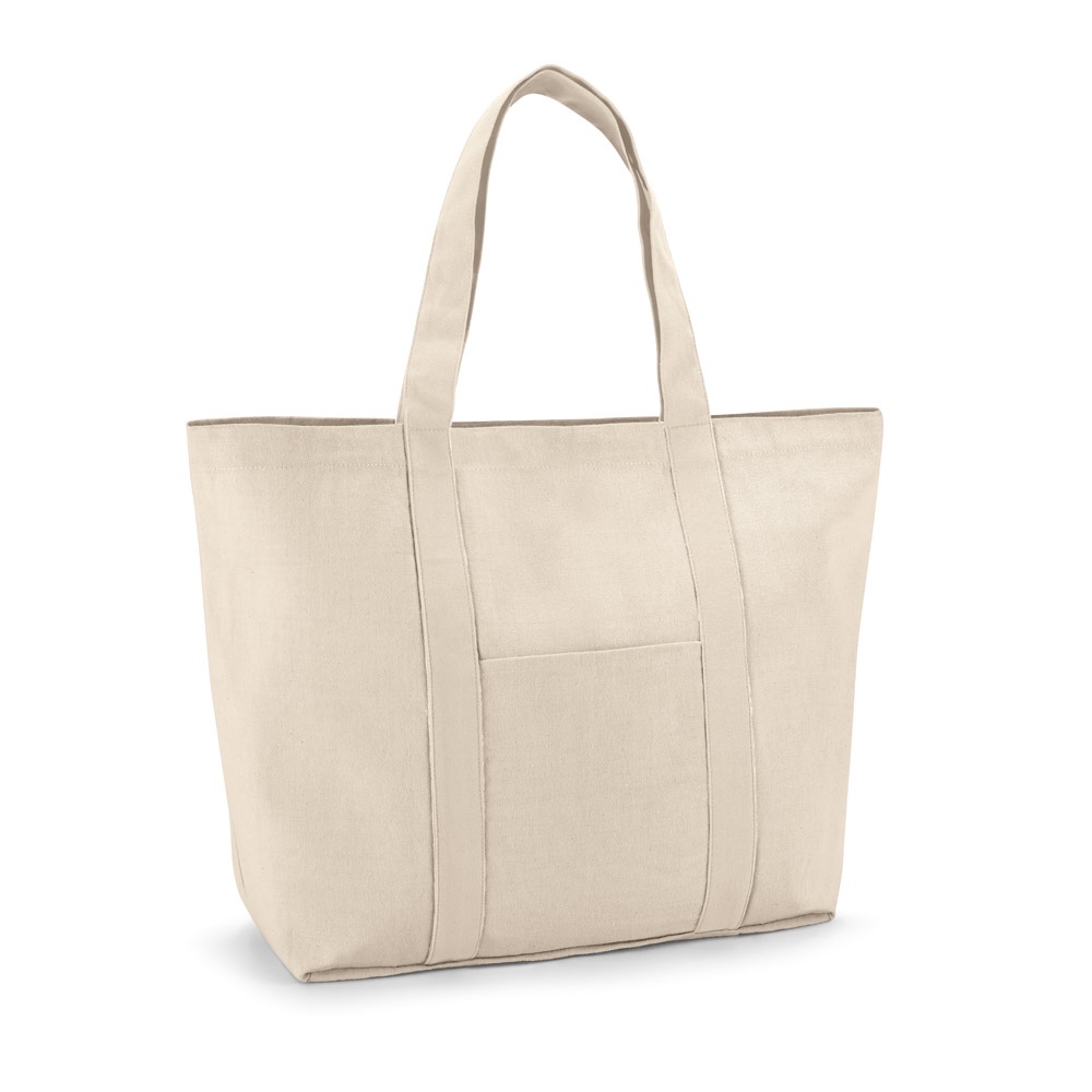 VILLE. Sac en toile 100% coton avec poche frontale et intérieure (280 g/m²) 4
