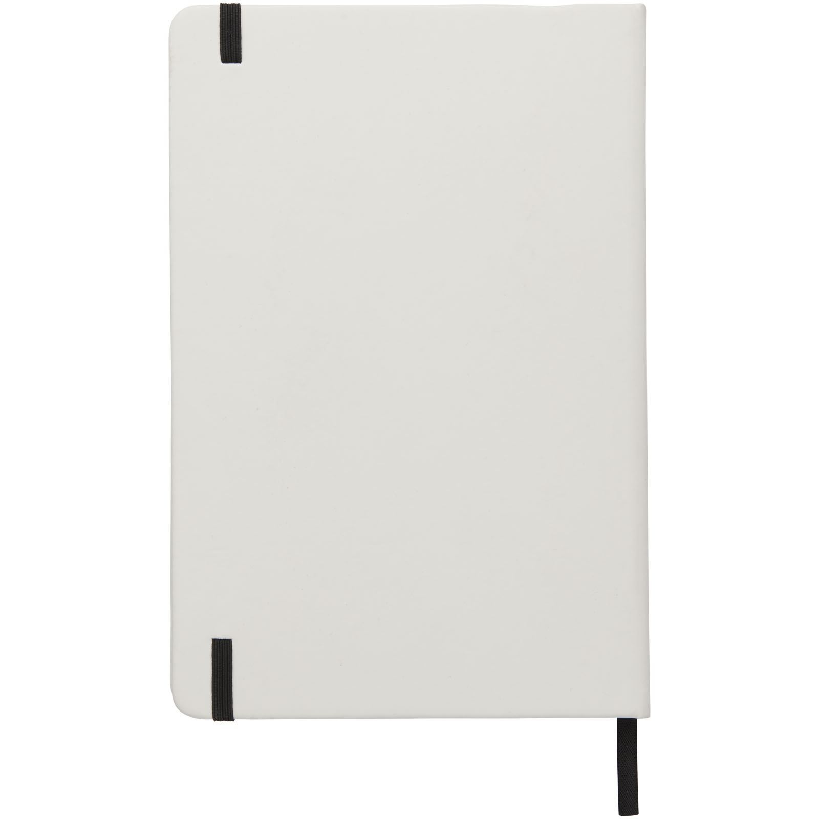 Carnet de notes blanc A5 Spectrum avec élastique de couleur 16