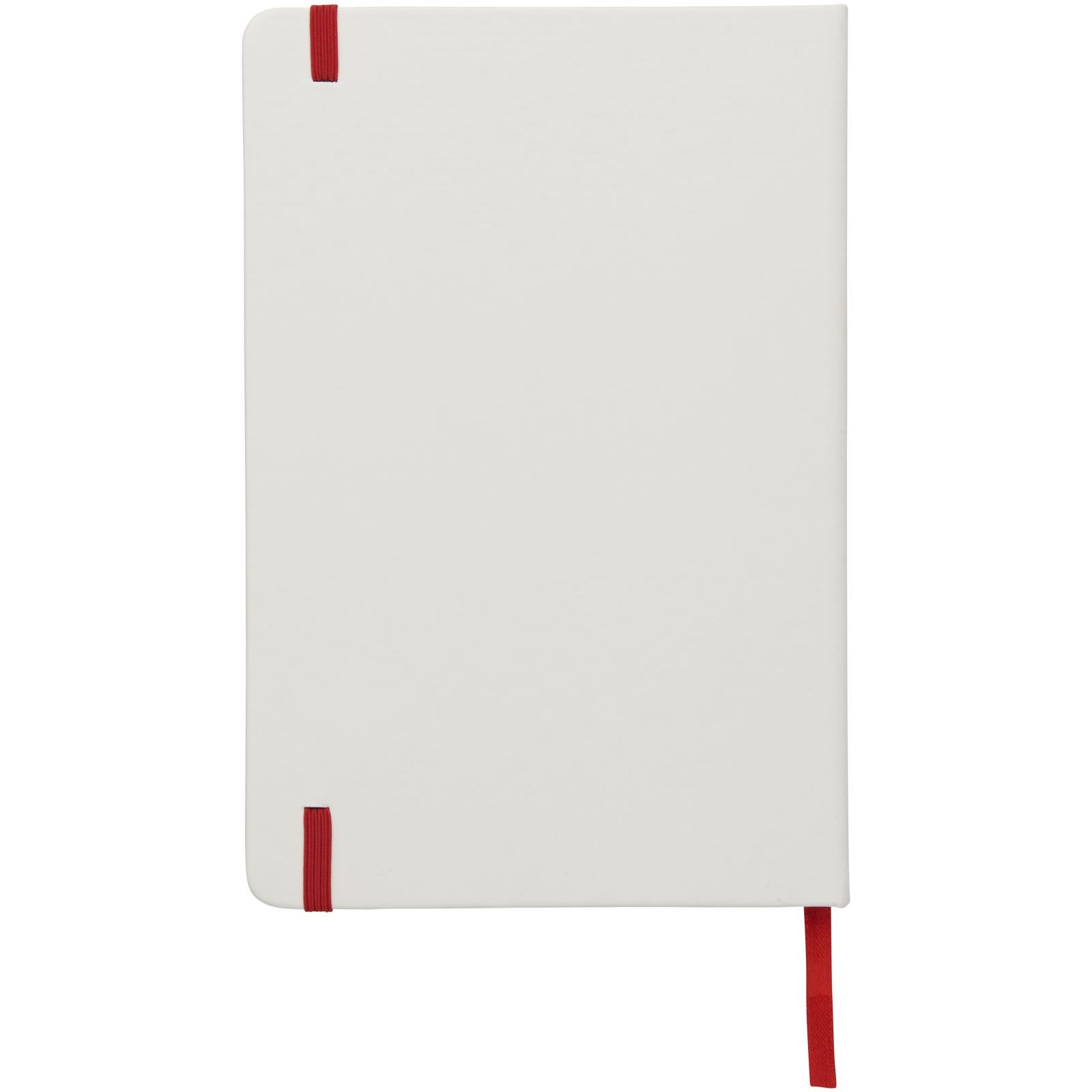 Carnet de notes blanc A5 Spectrum avec élastique de couleur 18