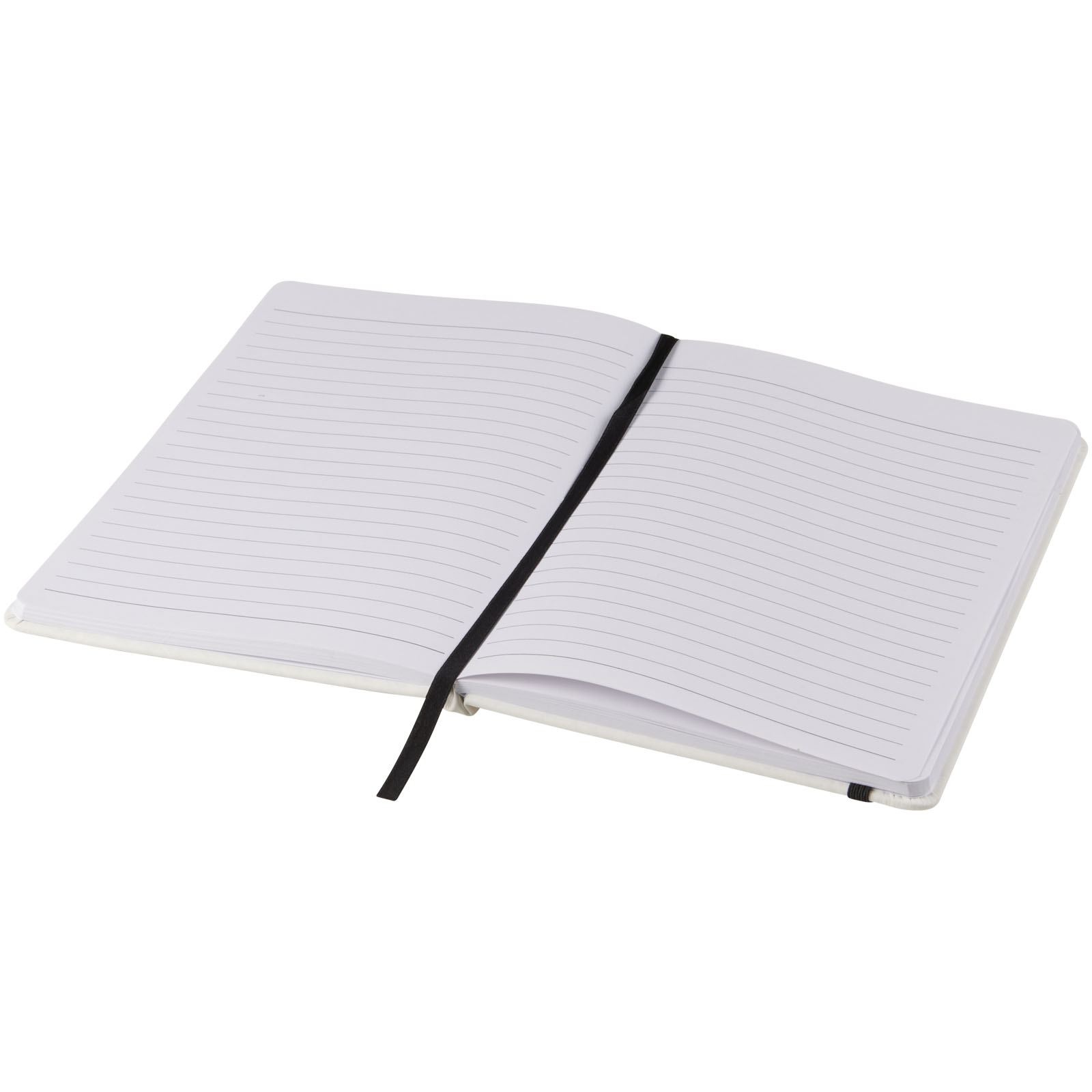 Carnet de notes blanc A5 Spectrum avec élastique de couleur 20