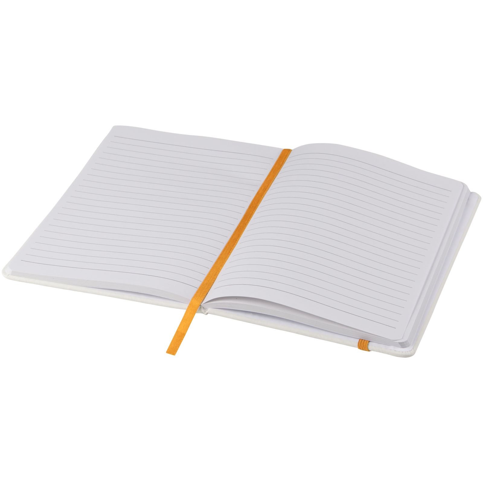 Carnet de notes blanc A5 Spectrum avec élastique de couleur 21