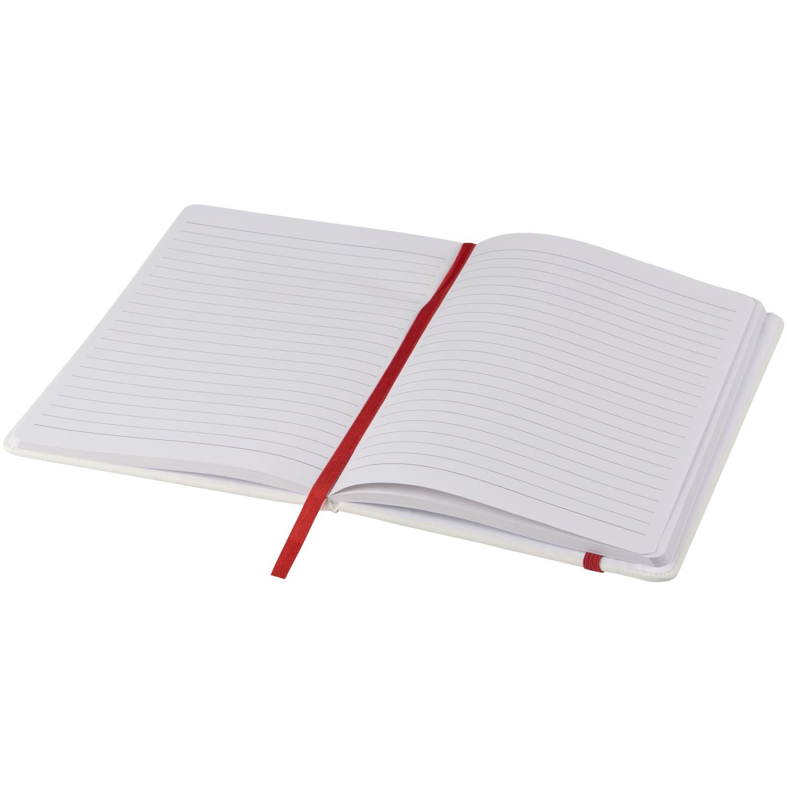 Carnet de notes blanc A5 Spectrum avec élastique de couleur 22