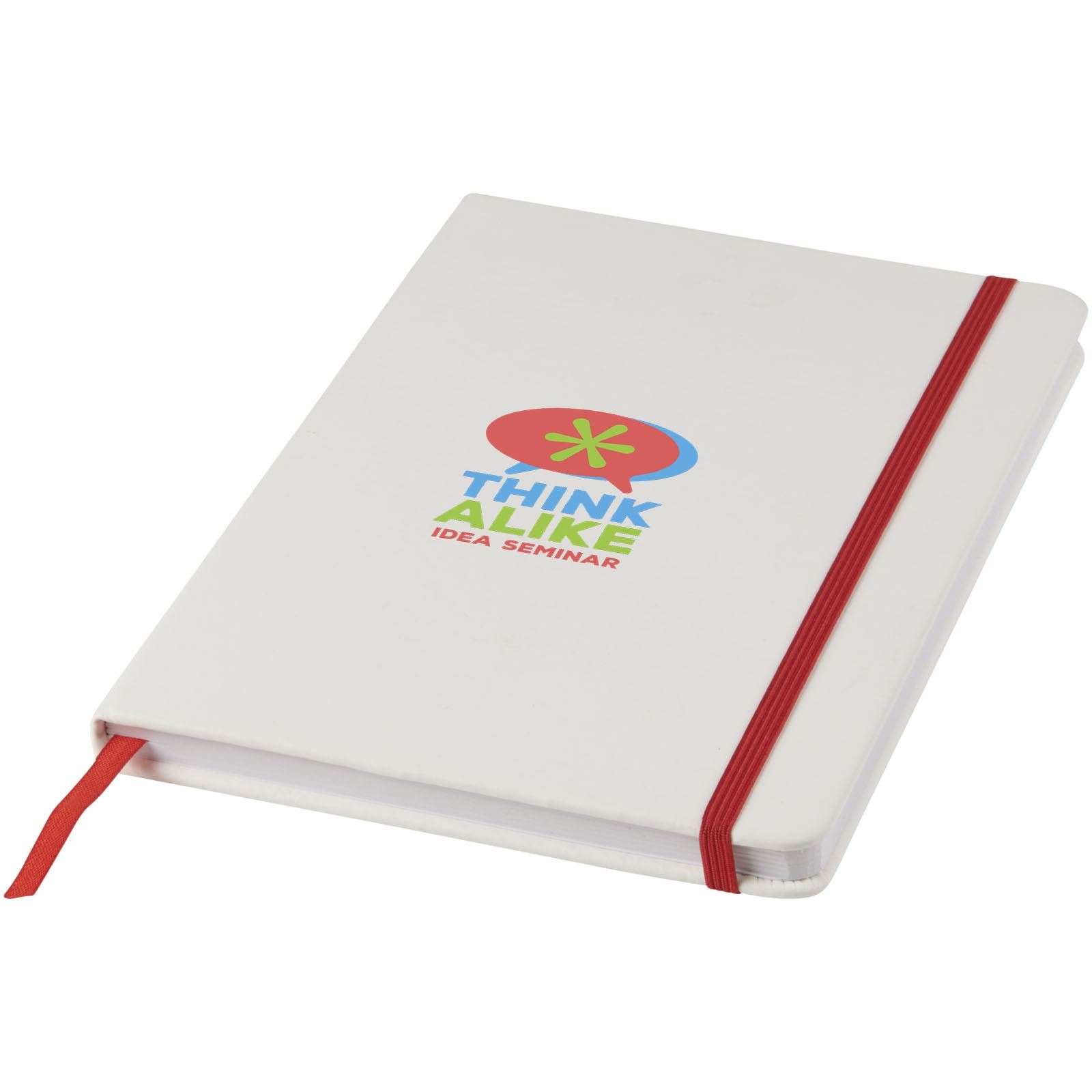 Carnet de notes blanc A5 Spectrum avec élastique de couleur 13
