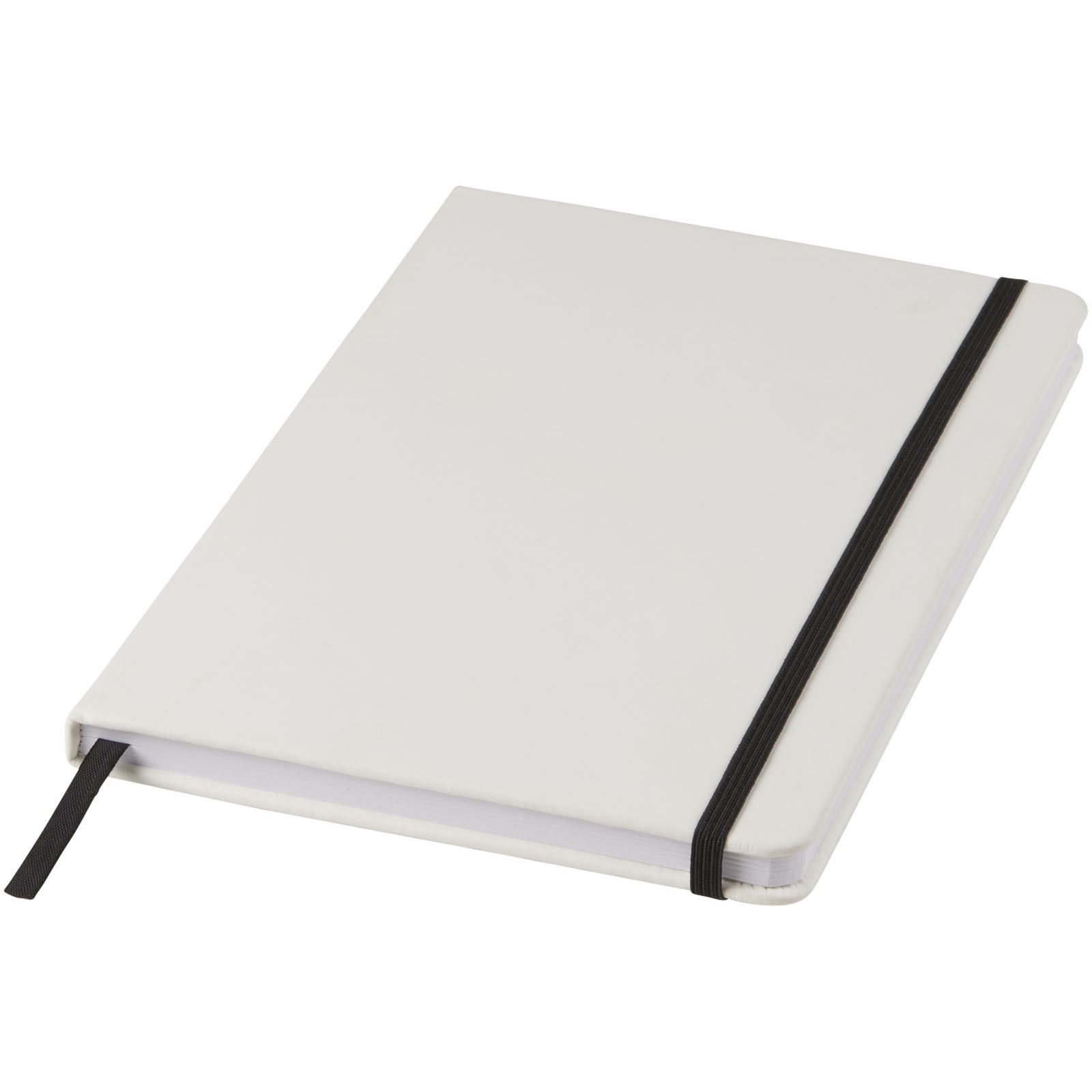 Carnet de notes blanc A5 Spectrum avec élastique de couleur 3